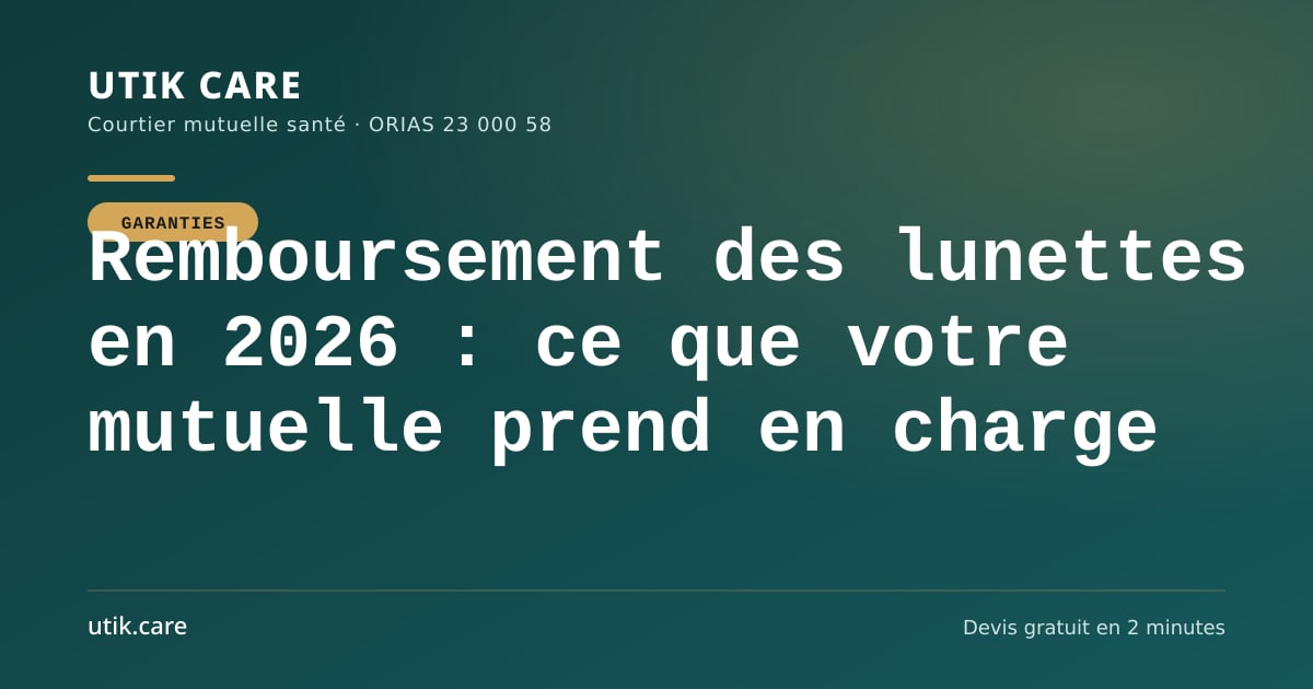 Remboursement des lunettes en 2026 : ce que votre mutuelle prend en charge